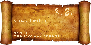 Kreps Evelin névjegykártya